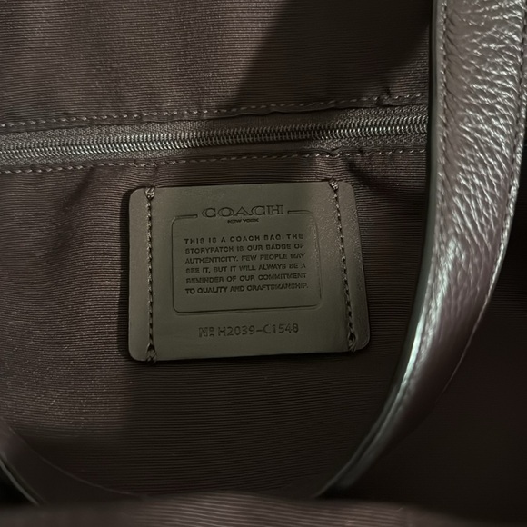 Coach, leather and fabric messenger bag - Picture 3 of 4